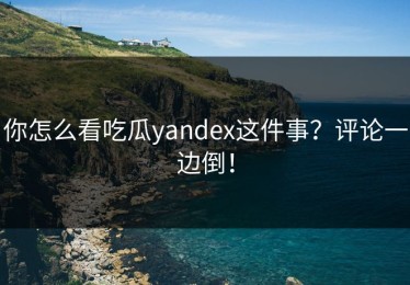 你怎么看吃瓜yandex这件事？评论一边倒！