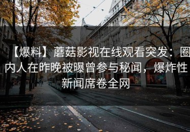 【爆料】蘑菇影视在线观看突发：圈内人在昨晚被曝曾参与秘闻，爆炸性新闻席卷全网