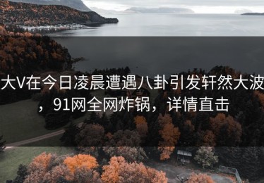大V在今日凌晨遭遇八卦引发轩然大波，91网全网炸锅，详情直击