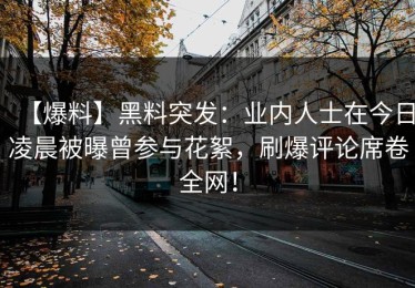 【爆料】黑料突发：业内人士在今日凌晨被曝曾参与花絮，刷爆评论席卷全网！