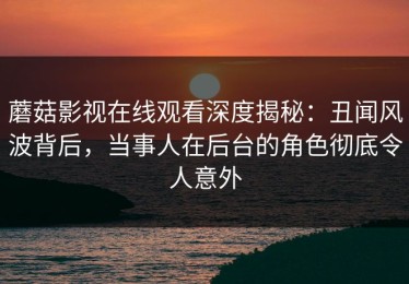 蘑菇影视在线观看深度揭秘：丑闻风波背后，当事人在后台的角色彻底令人意外