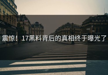 震惊！17黑料背后的真相终于曝光了