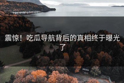 震惊！吃瓜导航背后的真相终于曝光了