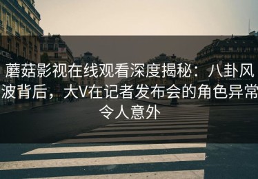 蘑菇影视在线观看深度揭秘：八卦风波背后，大V在记者发布会的角色异常令人意外