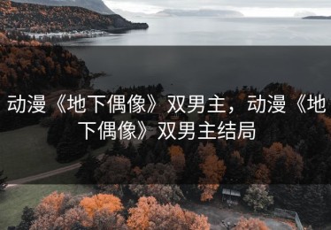 动漫《地下偶像》双男主，动漫《地下偶像》双男主结局