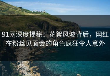 91网深度揭秘：花絮风波背后，网红在粉丝见面会的角色疯狂令人意外