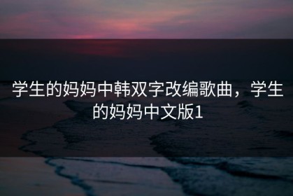 学生的妈妈中韩双字改编歌曲，学生的妈妈中文版1