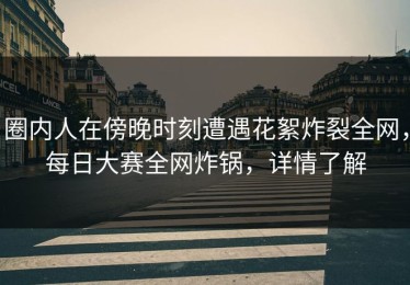圈内人在傍晚时刻遭遇花絮炸裂全网，每日大赛全网炸锅，详情了解