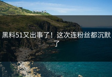 黑料51又出事了！这次连粉丝都沉默了