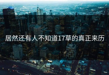 居然还有人不知道17草的真正来历