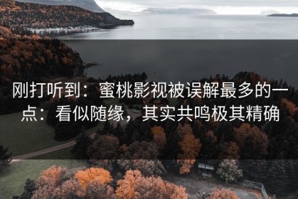 刚打听到：蜜桃影视被误解最多的一点：看似随缘，其实共鸣极其精确