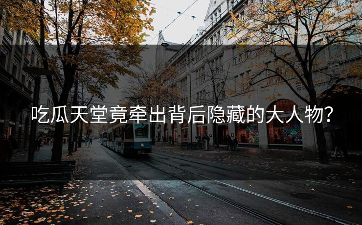 吃瓜天堂竟牵出背后隐藏的大人物？